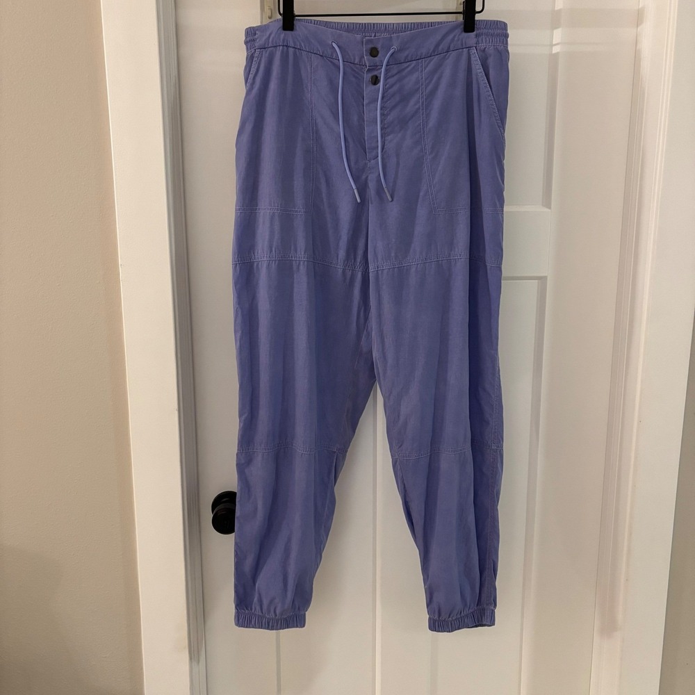 Athleta Expedition Joggers Size 10 Lightweight Periwinkle Purple Drawstring Pant
